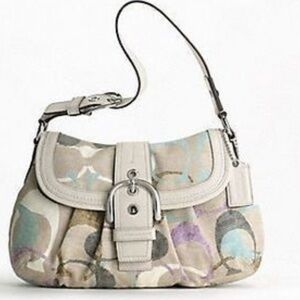 Used Colorful Coach Purse- Soho- Optic Linen
